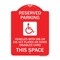 Signmission Reserved Parking Vehicles or Dis Vet Plates or State Disabled Card This Space, RW-1824-22999 A-DES-RW-1824-22999 - alternate 1